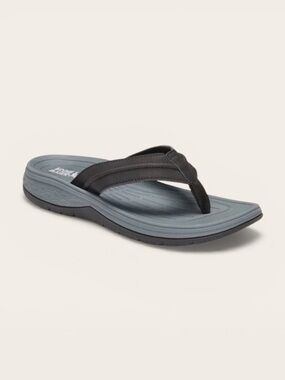 Mens Break Point 2 Flip Flops Black Sandals Comfy Walking Summer 9 10 11 NWT